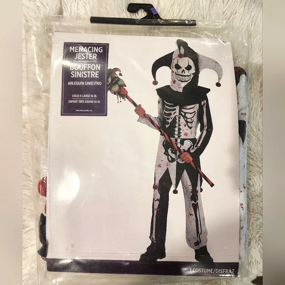 Menacing Jester Kids Halloween Costume - Large (12-14) - Picture 1 of 5